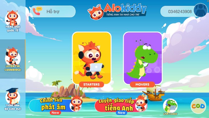 Alokiddy phù hợp với trẻ trong độ tuổi tiểu học